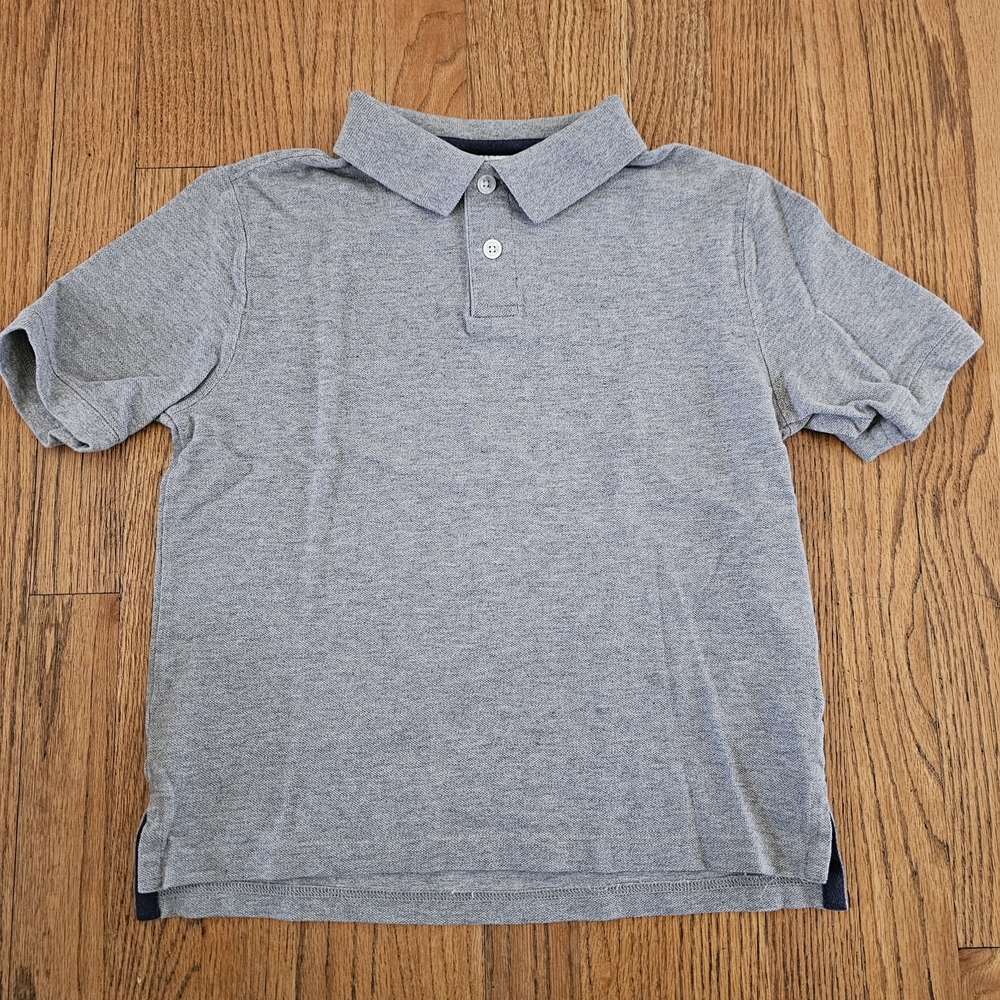 Hanna Andersson Gray Polo Shirt Boys Size 10, EU 140